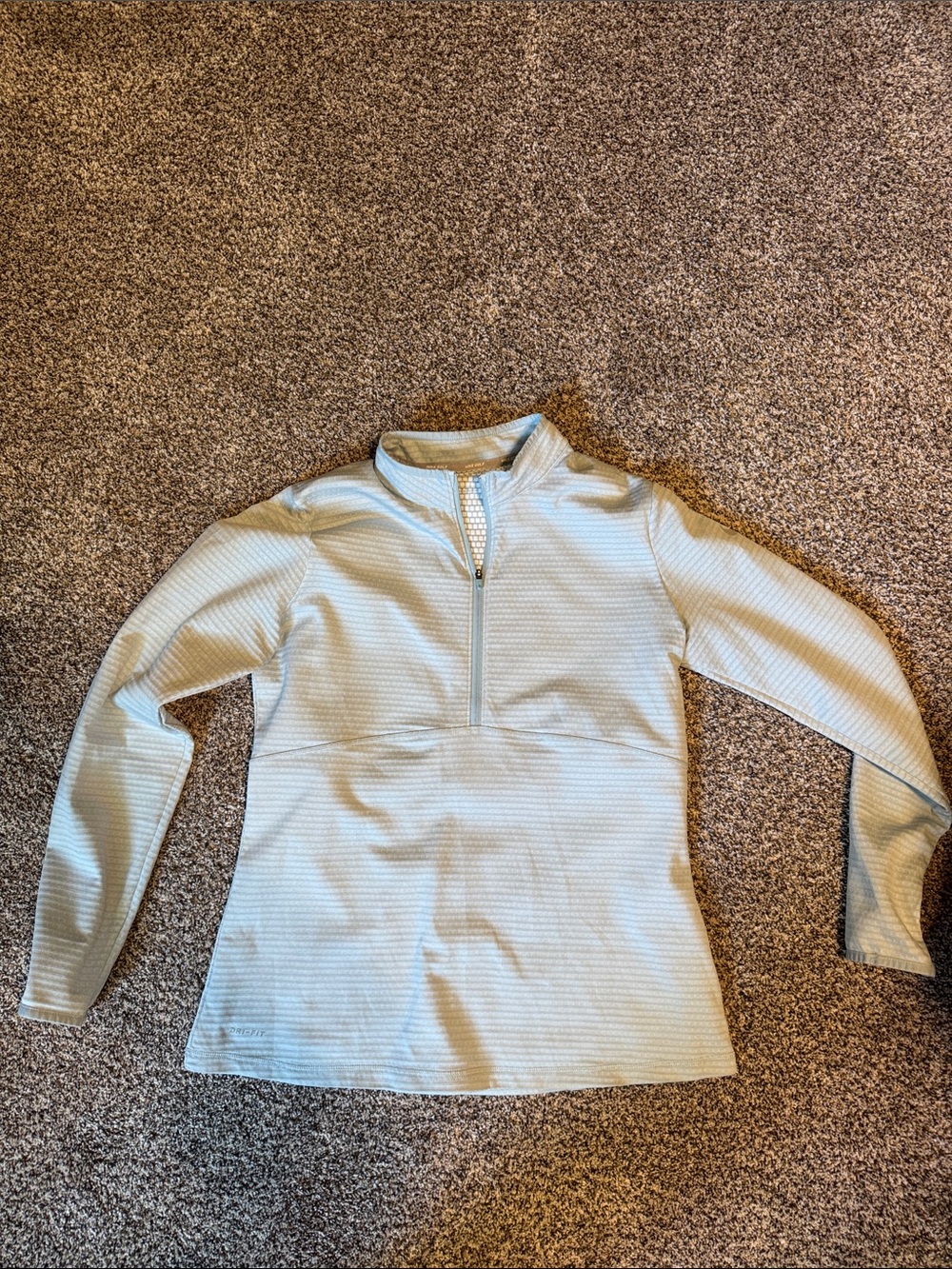 Nike Light Blue Quarter-Zip Turtleneck Pullover
